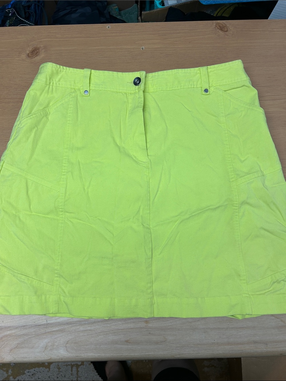 Inspire Inspired Style Neon Yellow short Skirt size 14